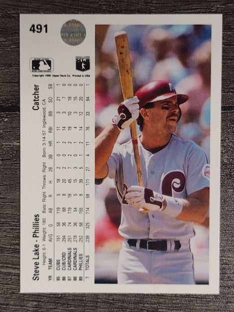 1990 Upper Deck #491 Steve Lake