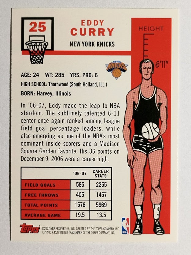 2007-08 Topps 1957-58 Variations #25 Eddy Curry