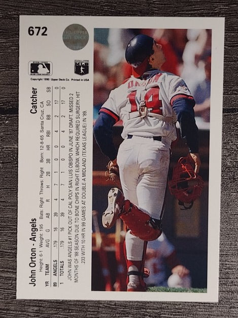 1990 Upper Deck #672 John Orton RC