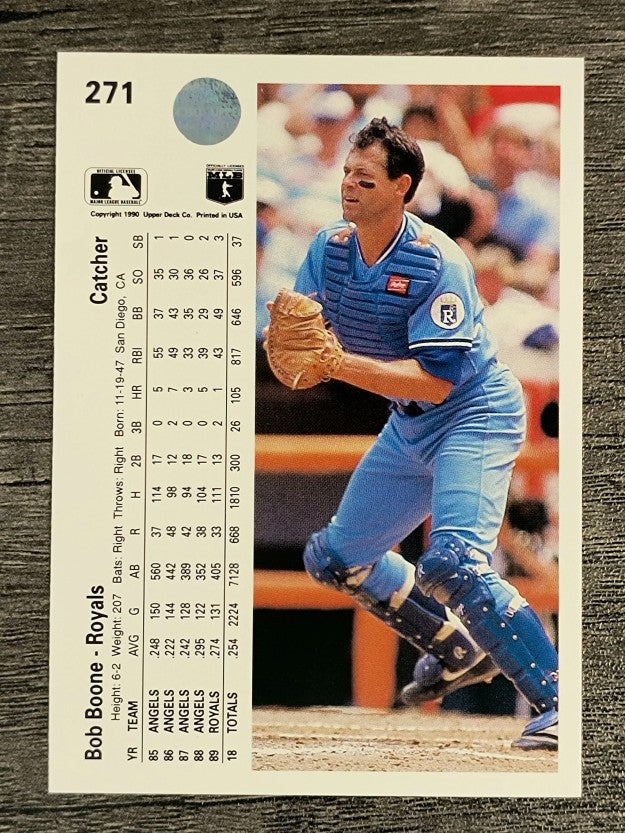 1990 Upper Deck #271 Bob Boone