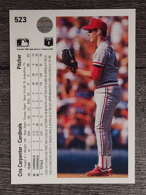 1990 Upper Deck #523 Cris Carpenter