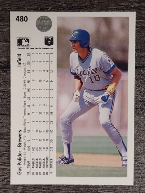 1990 Upper Deck #480 Gus Polidor