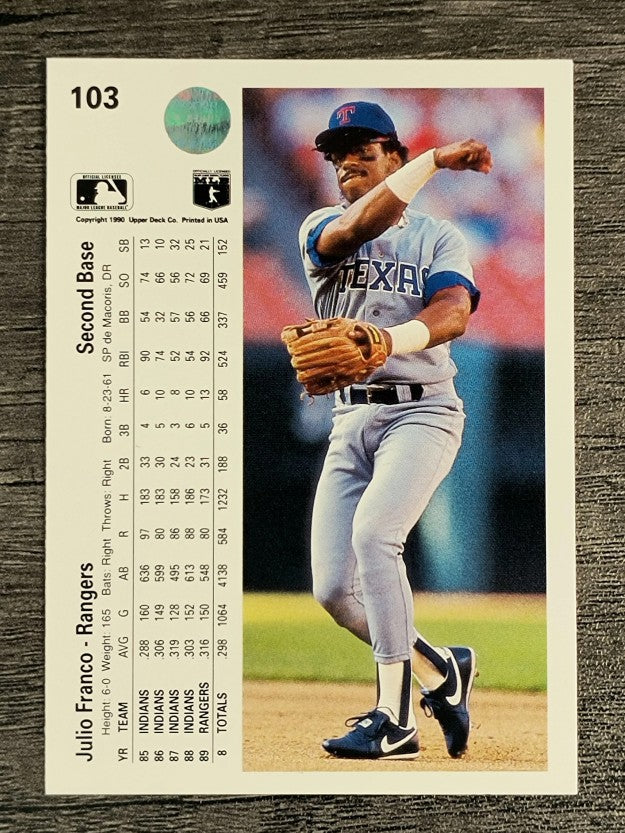 1990 Upper Deck #103 Julio Franco