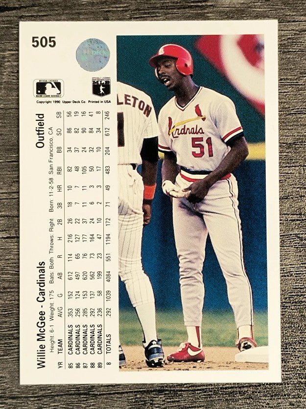 1990 Upper Deck #505 Willie McGee