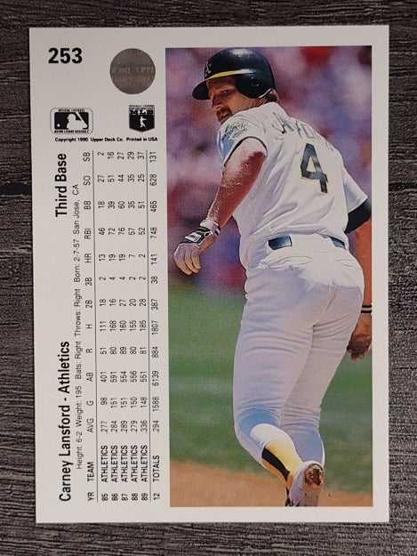 1990 Upper Deck #253 Carney Lansford