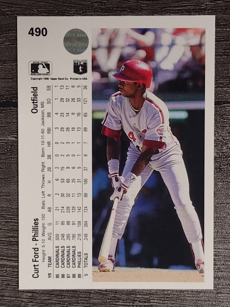 1990 Upper Deck #490 Curt Ford