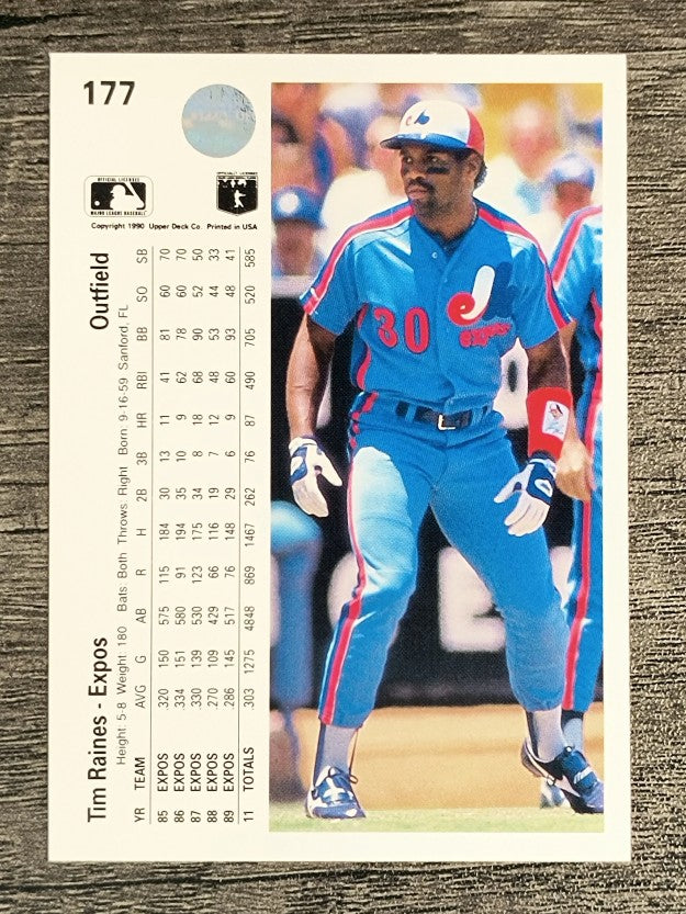 1990 Upper Deck #177 Tim Raines