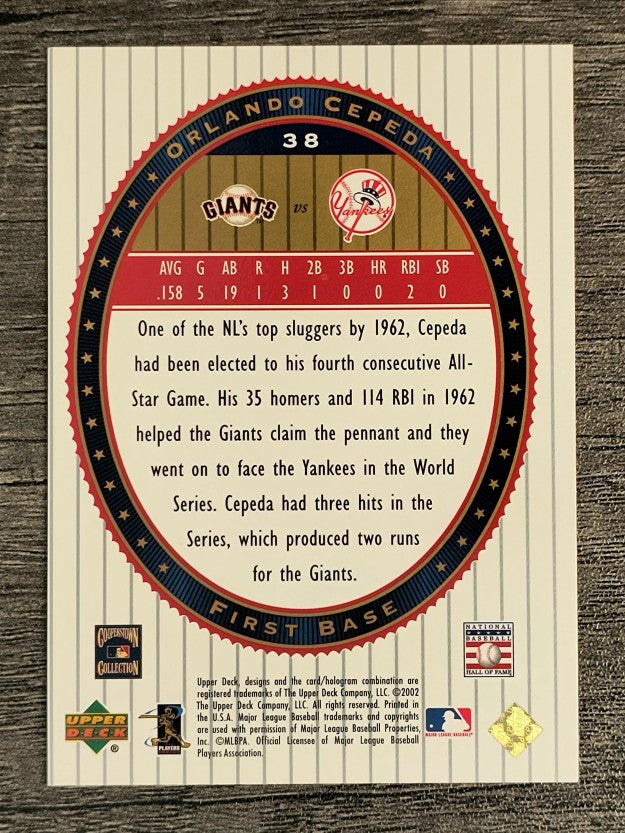 2002 Upper Deck World Series Heroes #38 Orlando Cepeda