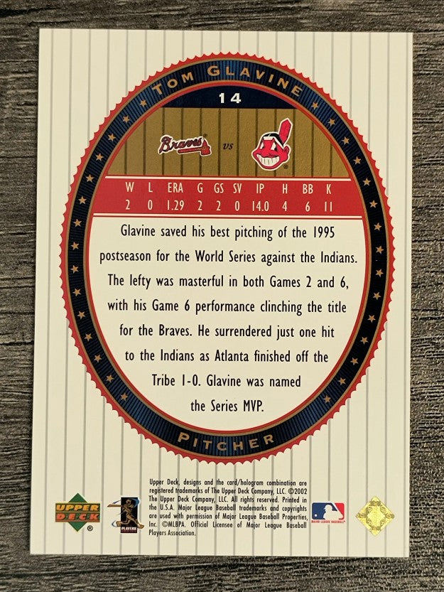 2002 Upper Deck World Series Heroes #14 Tom Glavine