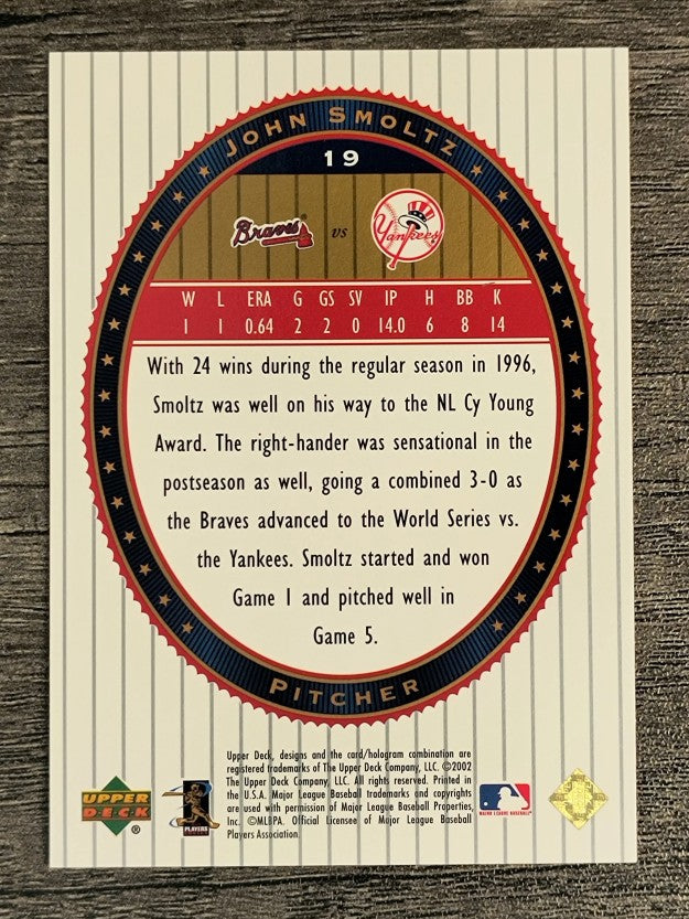 2002 Upper Deck World Series Heroes #19 John Smoltz