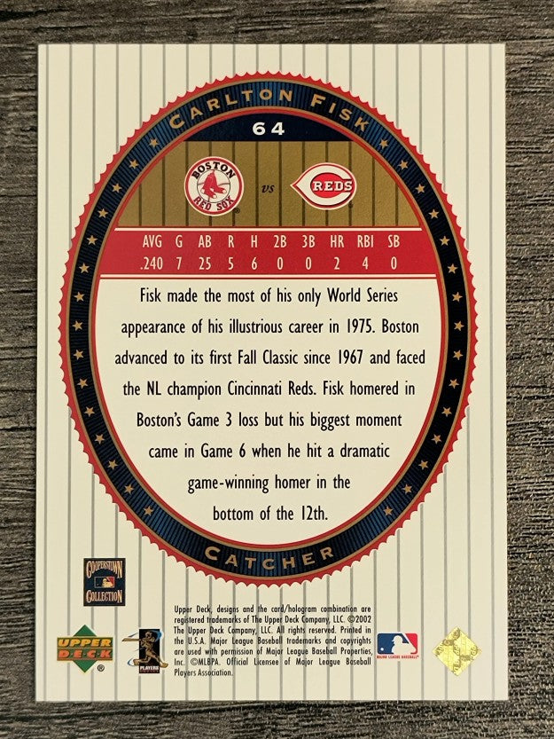 2002 Upper Deck World Series Heroes #64 Carlton Fisk