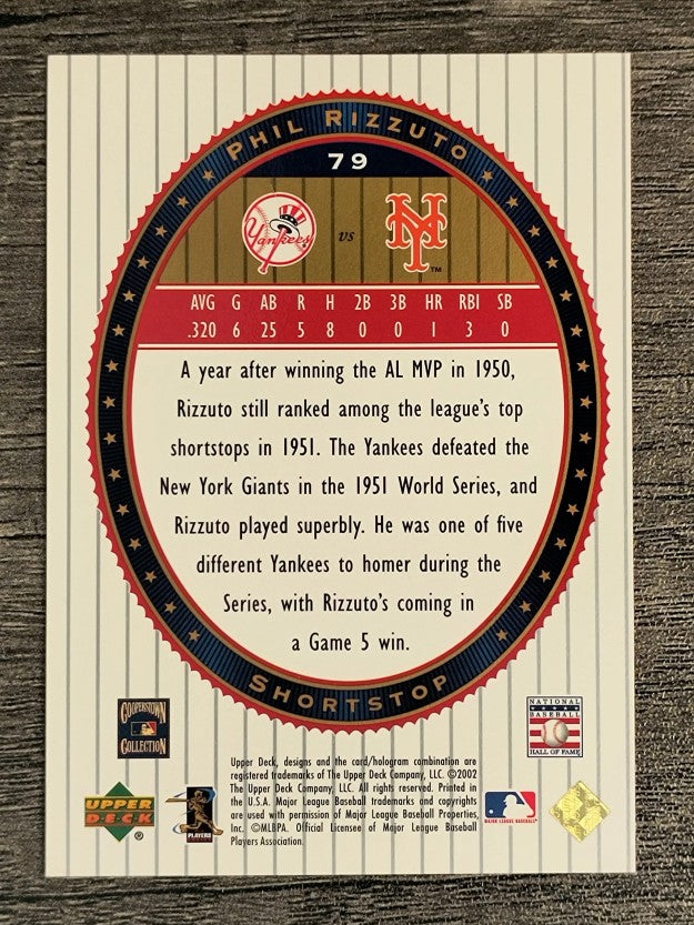 2002 Upper Deck World Series Heroes #79 Phil Rizzuto