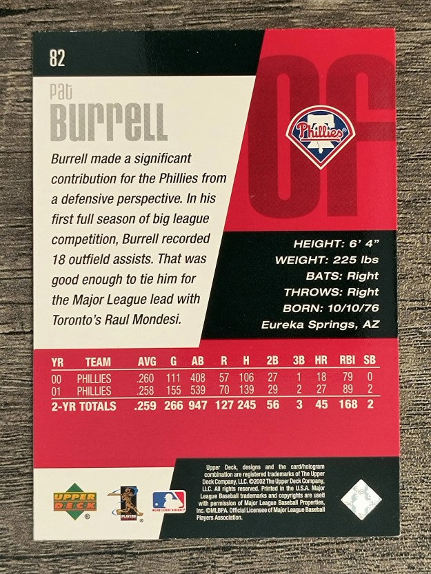 2002 Upper Deck Diamond Connection #82 Pat Burrell
