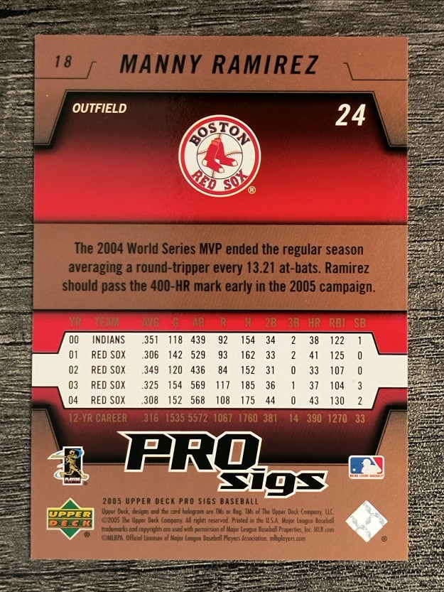 2005 Upper Deck Pro Sigs #18 Manny Ramirez