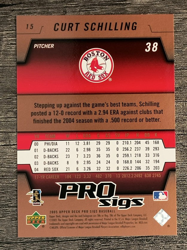 2005 Upper Deck Pro Sigs #15 Curt Schilling