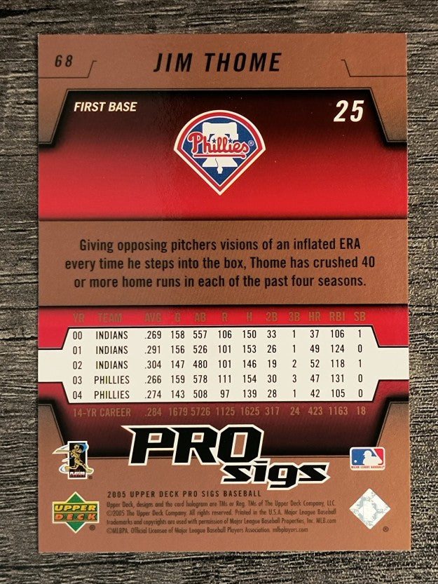 2005 Upper Deck Pro Sigs #68 Jim Thome