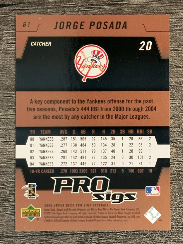 2005 Upper Deck Pro Sigs #61 Jorge Posada