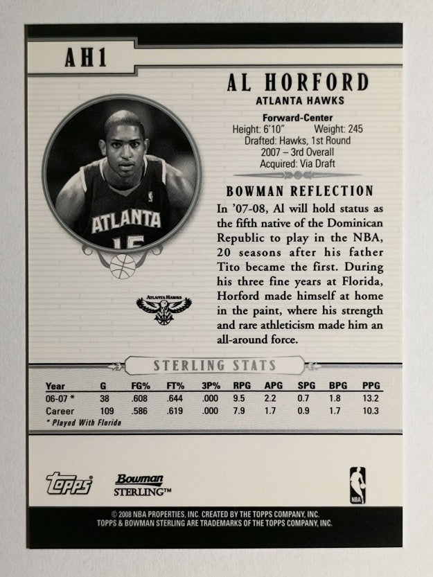 2007-08 Bowman Sterling #AH1 Al Horford RC