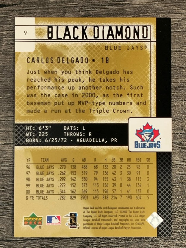 2000 Black Diamond Rookie Edition #9 Carlos Delgado