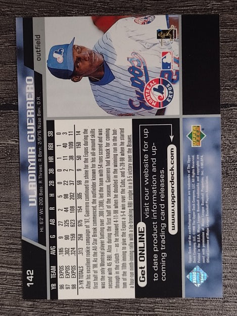 1999 Upper Deck #142 Vladimir Guerrero