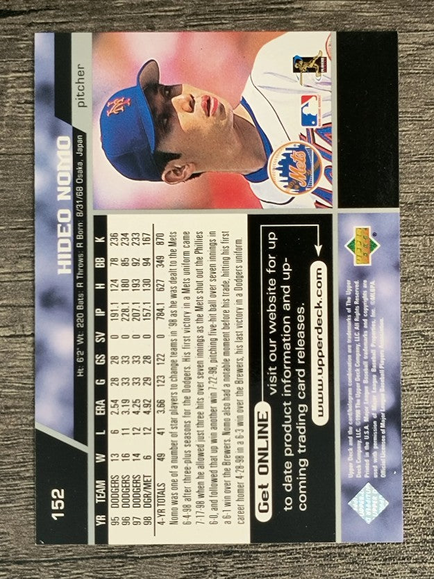 1999 Upper Deck #152 Hideo Nomo