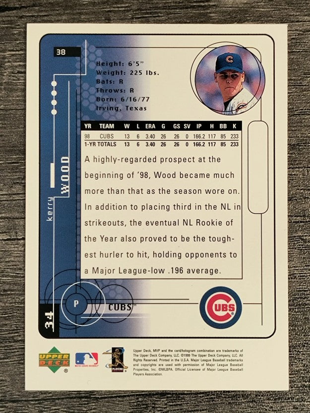 1999 Upper Deck MVP #38 Kerry Wood