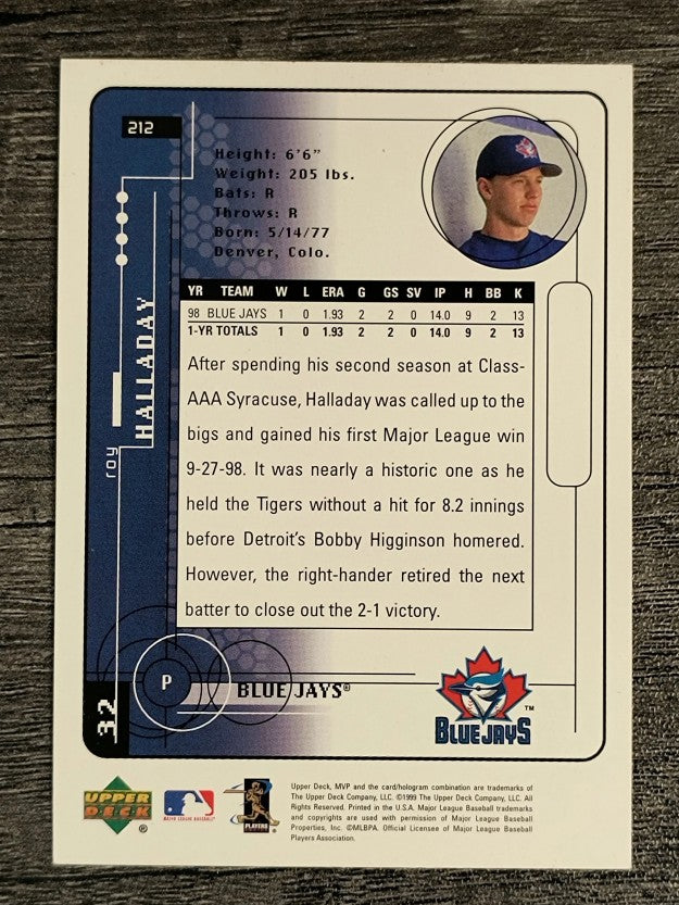 1999 Upper Deck MVP #212 Roy Halladay