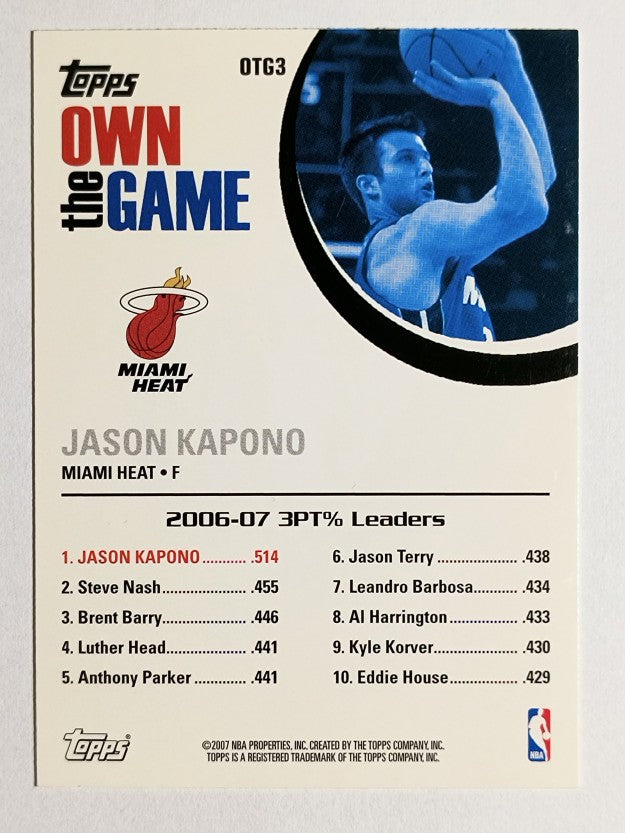 2007-08 Topps Own the Game #OTG3 Jason Kapono