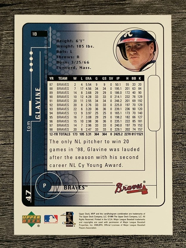 1999 Upper Deck MVP #18 Tom Glavine