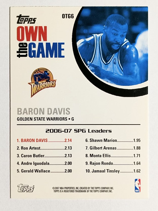 2007-08 Topps Own the Game #OTG6 Baron Davis