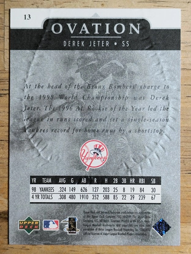 1999 Upper Deck Ovation #13 Derek Jeter