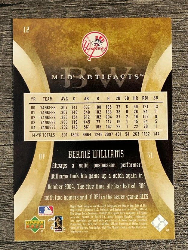 2005 Artifacts #12 Bernie Williams