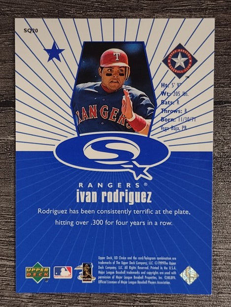 1999 UD Choice StarQuest #20 Ivan Rodriguez