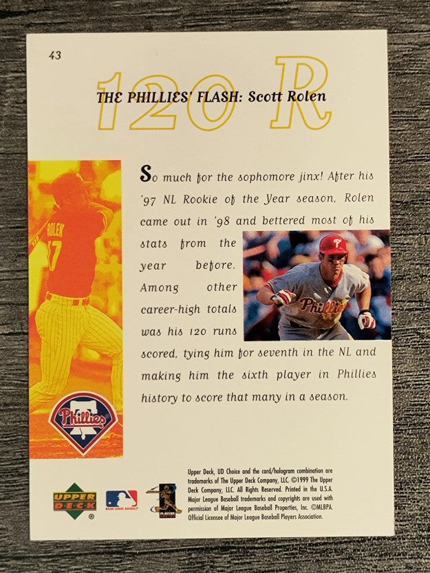 1999 UD Choice #43 Scott Rolen CG