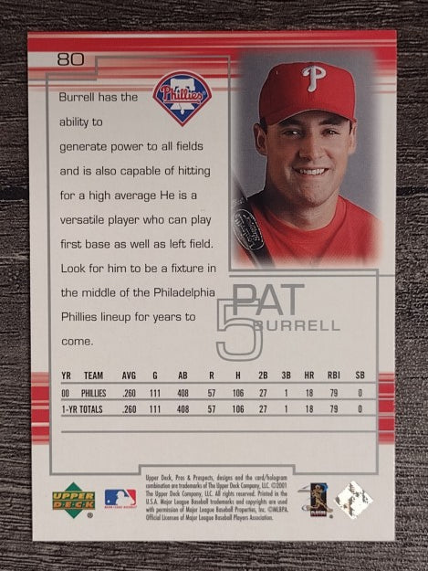 2001 Upper Deck Pros and Prospects #80 Pat Burrell