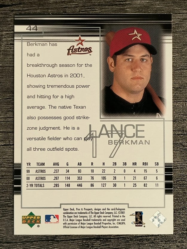 2001 Upper Deck Pros and Prospects #44 Lance Berkman