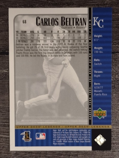 2000 Upper Deck Legends #68 Carlos Beltran