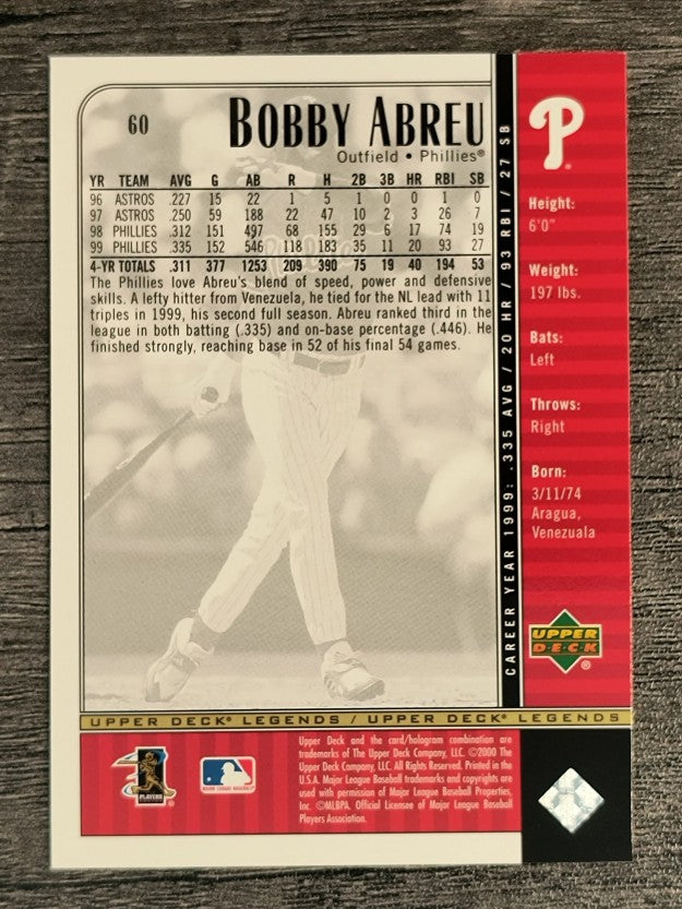 2000 Upper Deck Legends #60 Bob Abreu