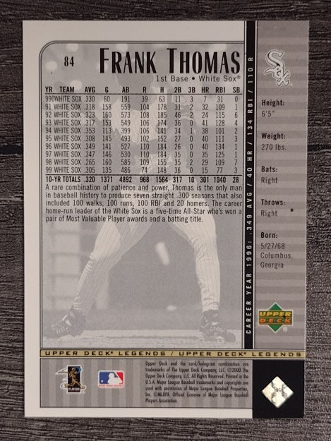 2000 Upper Deck Legends #84 Frank Thomas