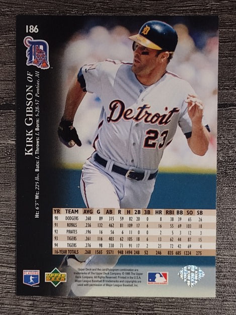 1995 Upper Deck #186 Kirk Gibson