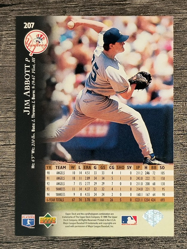 1995 Upper Deck #207 Jim Abbott