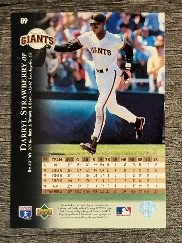 1995 Upper Deck #89 Darryl Strawberry