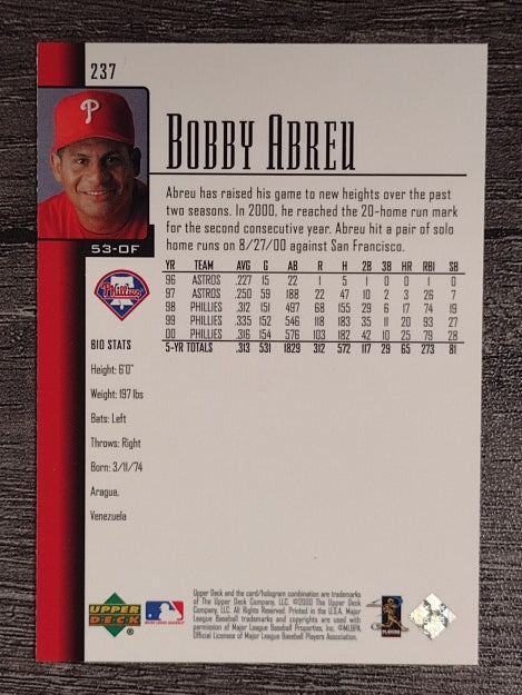 2001 Upper Deck #237 Bob Abreu