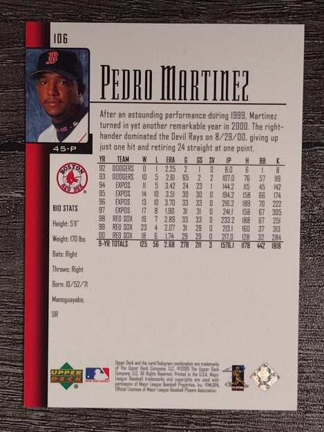 2001 Upper Deck #106 Pedro Martinez