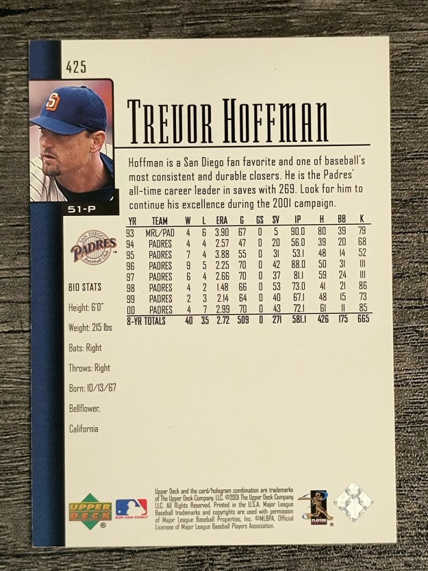 2001 Upper Deck #425 Trevor Hoffman