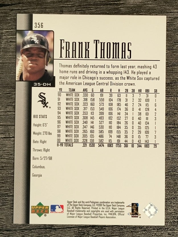 2001 Upper Deck #356 Frank Thomas