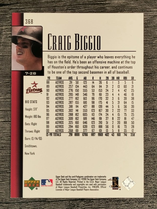 2001 Upper Deck #368 Craig Biggio