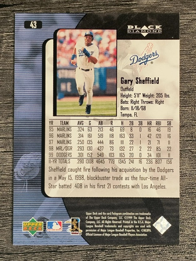 2000 Black Diamond #43 Gary Sheffield