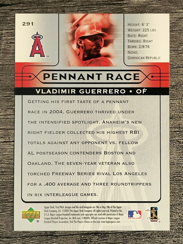 2005 Upper Deck First Pitch #291 Vladimir Guerrero PR