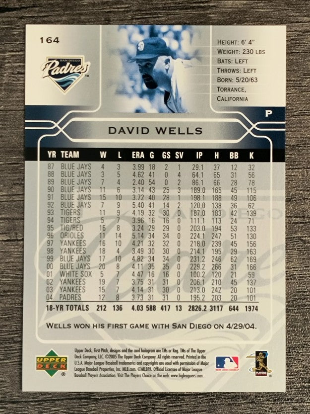 2005 Upper Deck First Pitch #164 David Wells